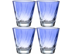 LEONARDO Trinkglas Twist 215 ml, 4 Stück, Blau