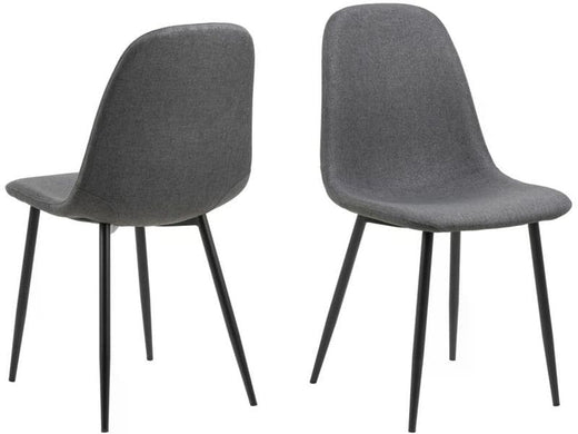 AC Design Stuhl Celia 4 Stück, Dunkelgrau