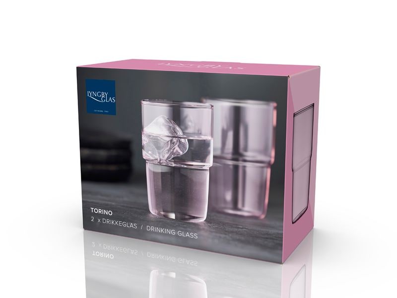 Lyngby Trinkglas Torino Pink, 2 Stück, 40 cl