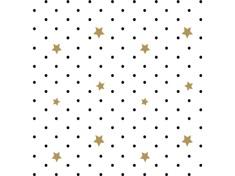 Paper + Design Servietten Black Stars 33 x 33 cm, 20 Stück