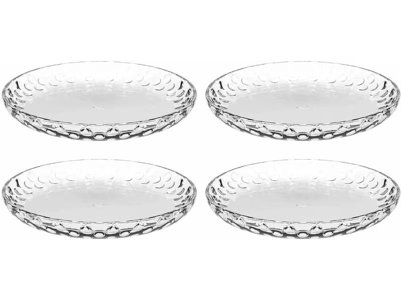 Leonardo Teller Cucina Optic 18 cm, 4 Stück,Transparent
