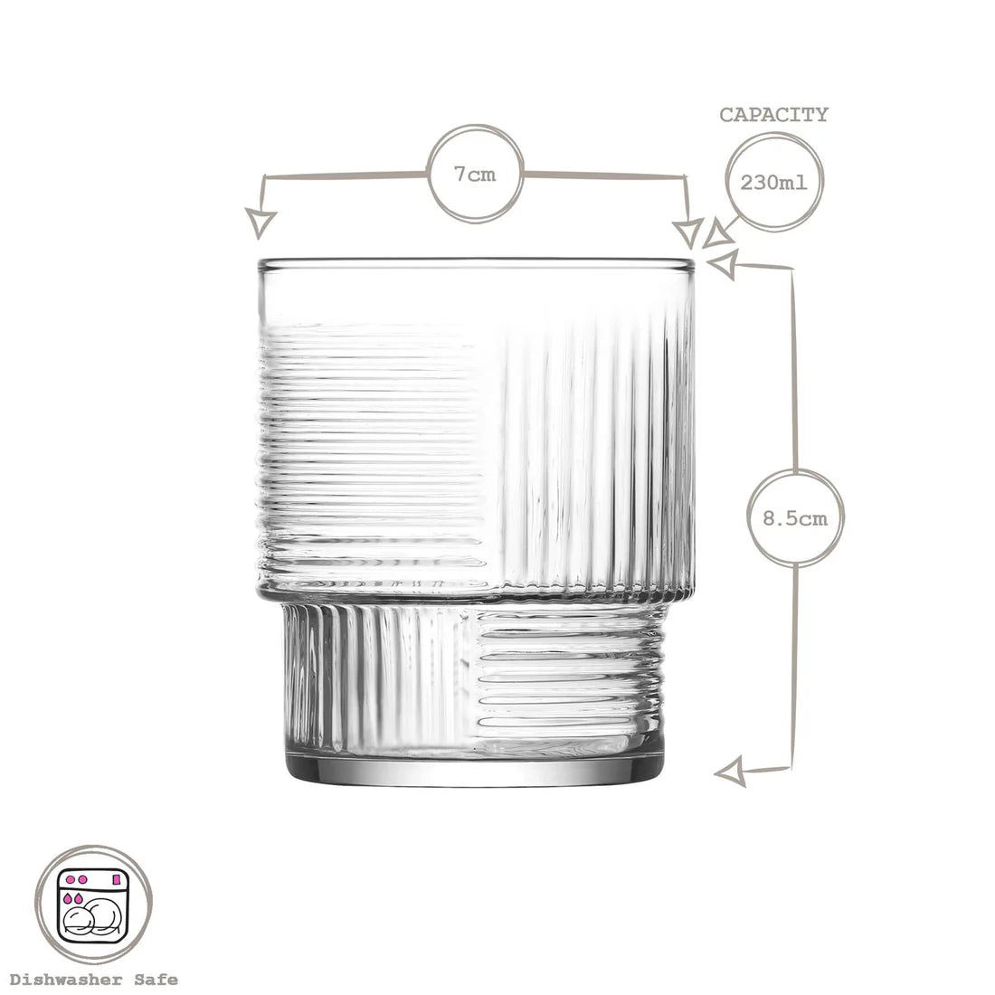 LAV Helen Set mit 3 Trinkgläser - 230ml