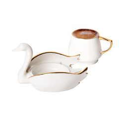 Karaca Swan mit 2 Espressotassen-Set