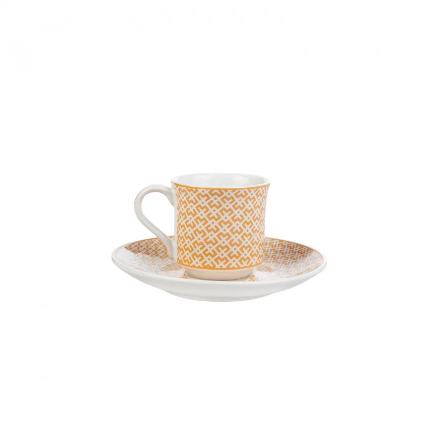Apricot Vivi Gold Classic Kaffeetassen Set für 6 Personen