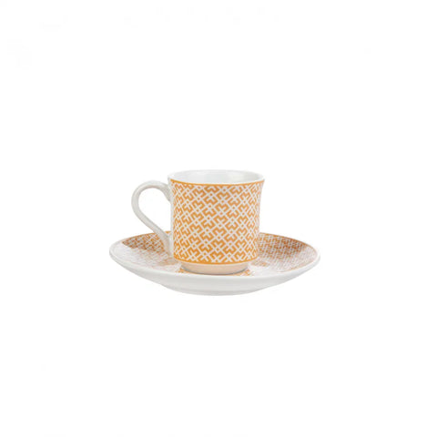 Apricot Vivi Gold Classic Kaffeetassen Set für 6 Personen