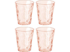 Koziol Trinkglas Club No. 1 250 ml, 4 Stück, Rosa