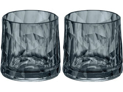 Koziol Trinkglas Club No. 2 250 ml, 2 Stück, Grau