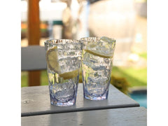 Koziol Trinkglas Club No. 6 300 ml, 2 Stück, Aquamarine