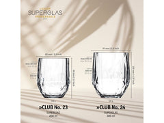 Koziol Trinkglas Club No. 23 200 ml, 2 Stück, Aquamarine