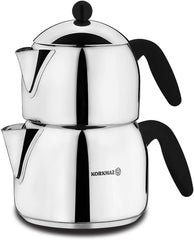 Korkmaz Orbit Midi Teapot Tea Maker Induction Stainless Steel Caydanlik A071