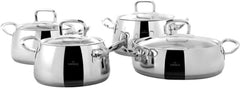 Karaca PowerSteel 316+ Nikko 8-piece pot set steel