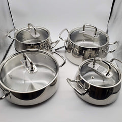 Karaca PowerSteel 316+ Nikko ensemble de casseroles 8 pièces en acier