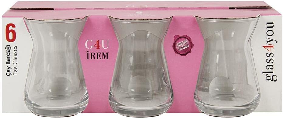 G4U Irem 42451 Türkische Teegläser 6er-Set Teeglas Tee Glas