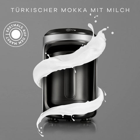 Karaca Hatir Hüps Mokkamaschine für türkischen Mokka mit Milch in Anthrazit