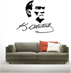 Autocollant mural en velours Ataturk-4 53X46cm