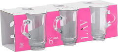 LAV ADA408 155cc 6pc tea glass with handle