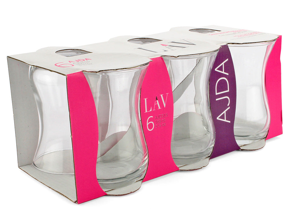 LAV AJD315E Ajda 6pcs verre à thé 150cc