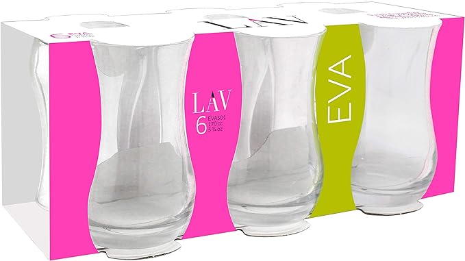 LAV EVA Teegläser 6er Set Teeglas - 170cc Bardagi Türkische Teeset Teeglas Teegläser