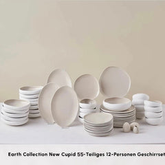 Karaca Earth Collection Cupid 55‑teiliges 12‑Personen‑Geschirrset