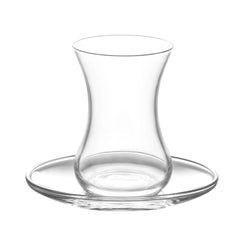 LAV DEMETS1 Demet 12 Piece Turkish Tea Glasses Tea Glass Set 6 Persons Cay Bardak Seti 
