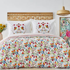 Karaca Parlin Bettwäsche-Set für Doppelbett Fuchsia aus 100 % Baumwolle
