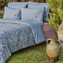Karaca Ansey Bettwäsche-Set für Einzelbett Blau aus 100 % türkischer Baumwolle