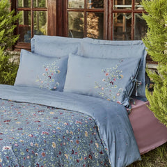 Karaca Ansey Bettwäsche-Set für Einzelbett Blau aus 100 % türkischer Baumwolle