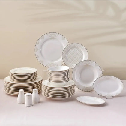 Karaca Siena New Generation Bone Gold Geschirrset, 53-teilig, 12-Personen