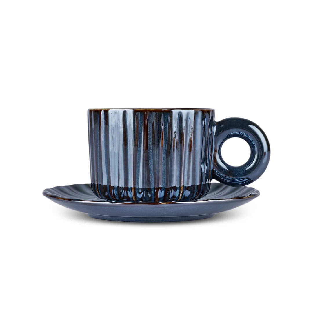 Karaca Arthur Teetassen Set Marineblau, 4-teilig