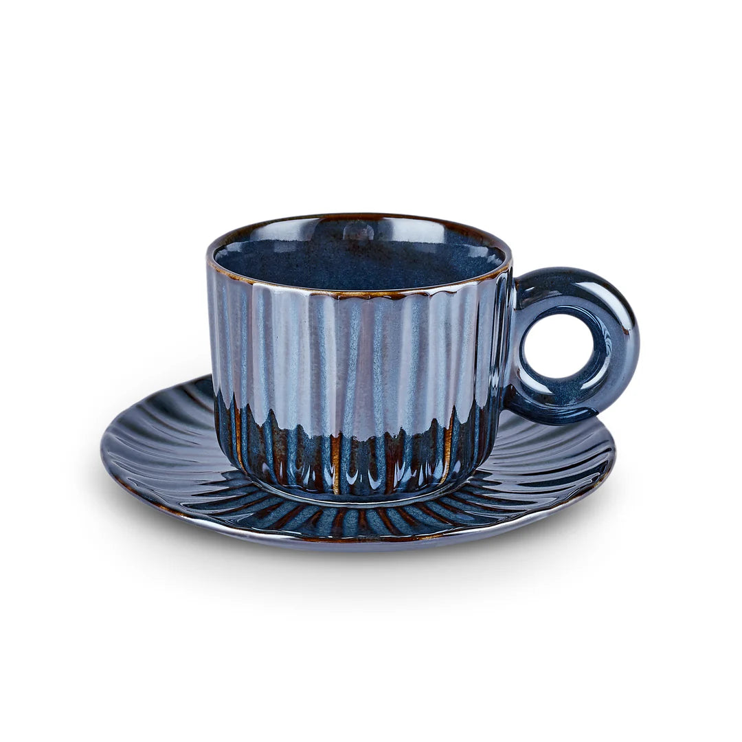 Karaca Arthur Teetassen Set Marineblau, 4-teilig