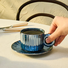 Karaca Arthur Teetassen Set Marineblau, 4-teilig