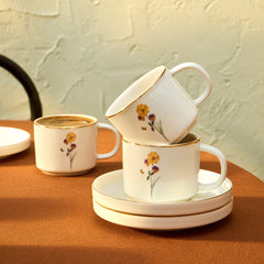Karaca Valencia Espressotassen-Set für 6 Personen, 12-teilig, 90 ml