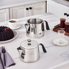 Karaca Fiona – Edelstahl-Teekannen-Set für Induktion & alle Herdarten