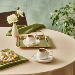 Karaca Streamline Tribe Kaffeetassen-Set – 4-teilig für 2 Personen, 90 ml