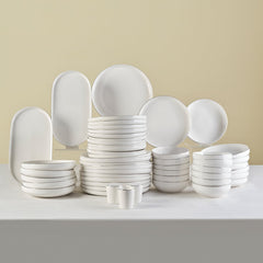Stream Bone New Saturn Tafelservice, 53-teilig, Platin
