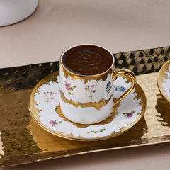 Karaca Bihter Espressotassen-Set für 6 Personen, 12-teilig, 90 ml