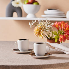Karaca New White Galactic Espressotassen-Set 100 ml für 1 Person, 2-teilig
