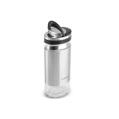 Karaca Stellum Salz- und Pfefferstreuer-Set aus Glas mit Stand, Creme/Inox, 3-teilig