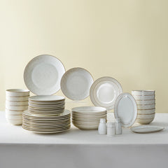 Karaca Elegance Bone Mandarin 53‑teiliges Tafelservice für 12 Personen Gold