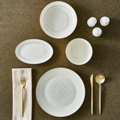 Karaca Elegance Bone Mandarin 53‑teiliges Tafelservice für 12 Personen Gold