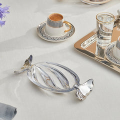 Karaca Candy Dekorativer Servierteller aus Glas, 20,5 × 9,3 cm