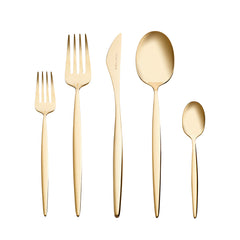 Karaca Lizbon Glänzend Gold Besteckset für 6 Personen, 30-teilig