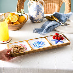Karaca Home Mango Marin Snackschale aus Mangoholz, 3-teilig, 42 cm
