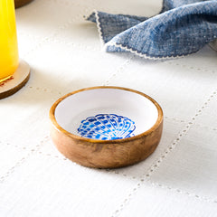 Karaca Mango Marin Muschel Snackschale aus Mangoholz, 10 cm