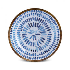 Karaca Home Mango Servierschüssel aus Mangoholz Blau, 30 cm