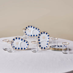 Karaca Belem Marineblau 12-teiliges Teeservice für 6 Personen