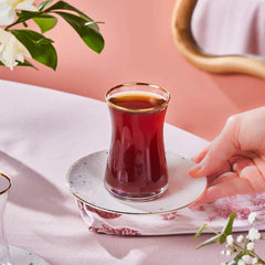 Karaca Fleur Gold 12-teiliges Teeservice für 6 Personen