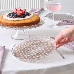 Karaca Rattan Grau-Glitzer – 7-teiliges Kuchenset für 6 Personen