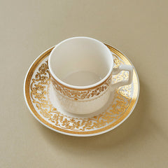 Karaca Nur Kaffeetassen-Set – 12-teilig für 6 Personen, 100 ml