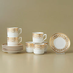 Karaca Nur Kaffeetassen-Set – 12-teilig für 6 Personen, 100 ml